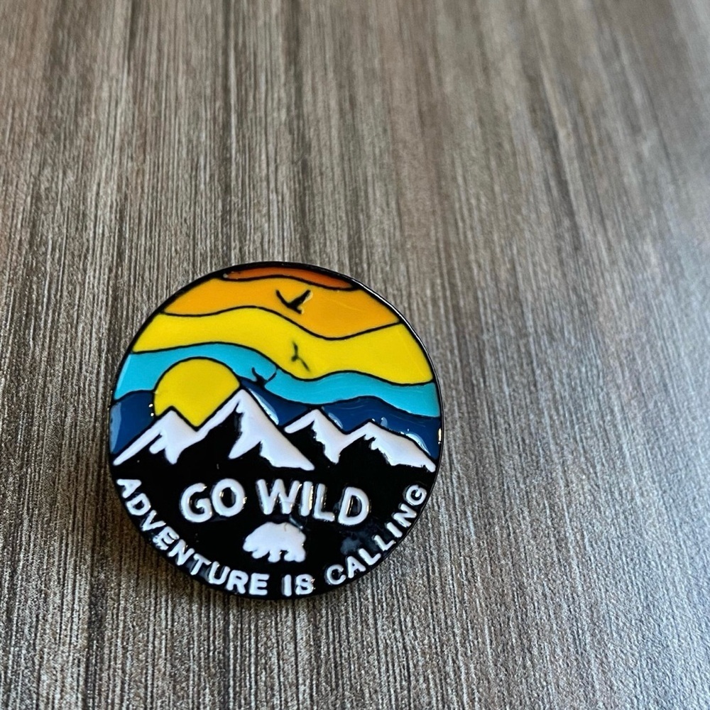 Women’s Jewelry Cute Colorful “Go Wild Adventure is Calling” Enamel Pin